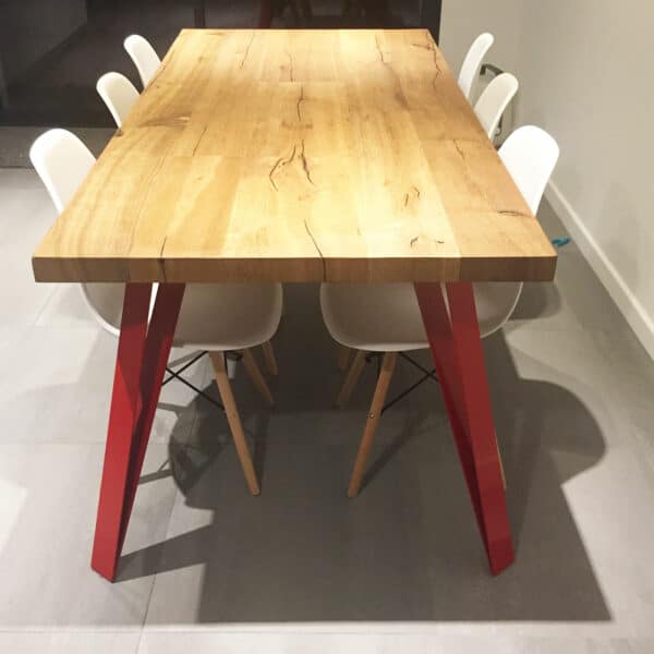 Gamba del tavolo in metallo Grafk rosso 71 cm