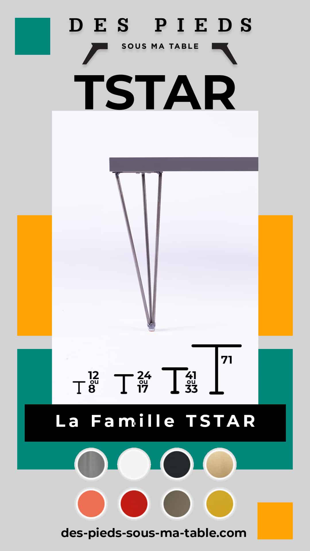 collection pied table minimaliste tstar