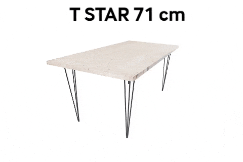 Table avec pieds T STAR acier noir