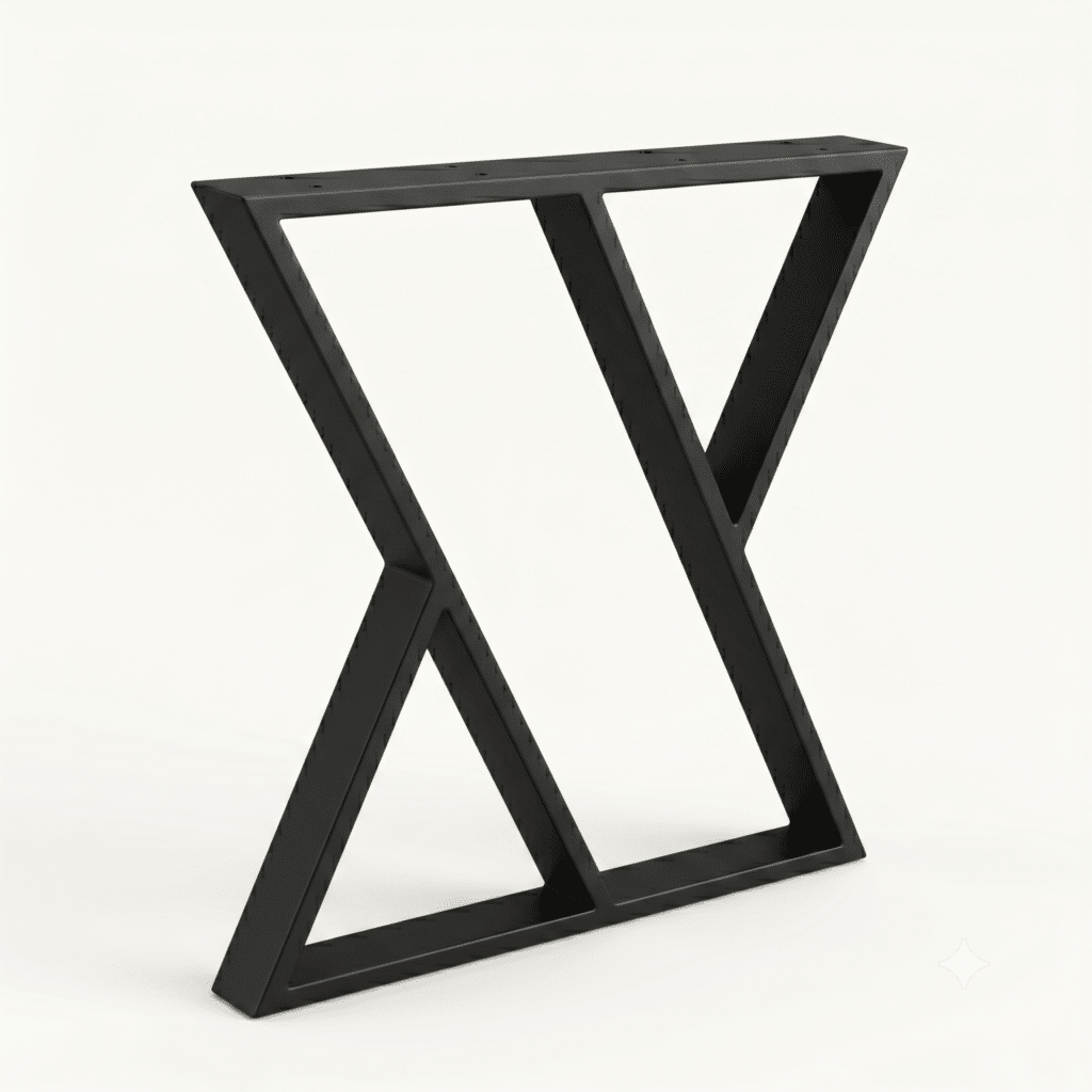 Artémis – pied de table métal sablier déstructuré – 71 cm